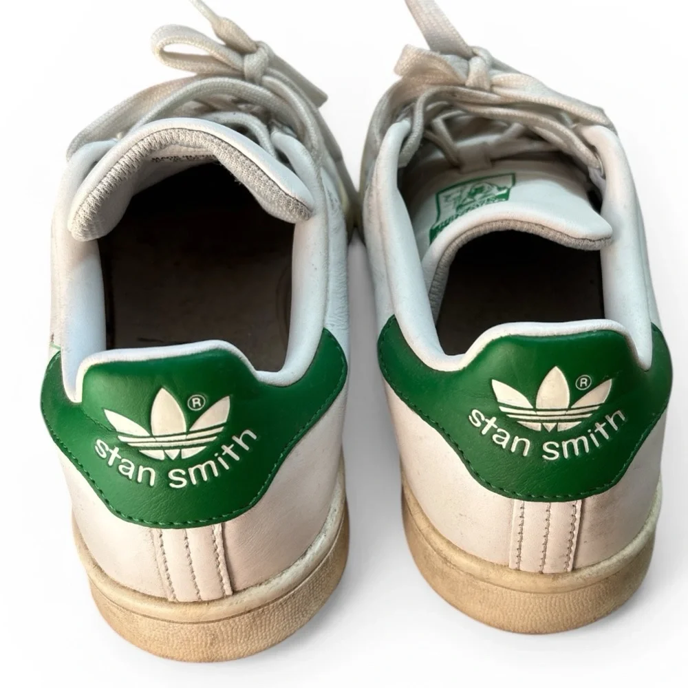 Adidas Stan Smith White and Green Classic Leather Sneakers Men’s Size 5